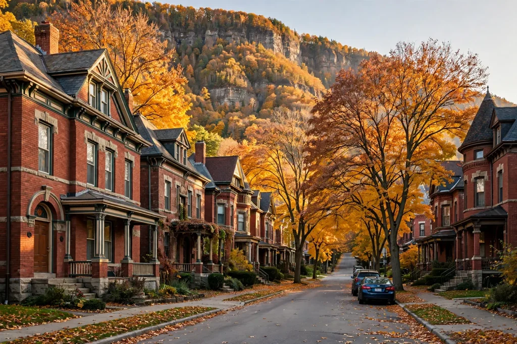 Century homes on a tree-lined street in Hamilton's Durand neighbourhood